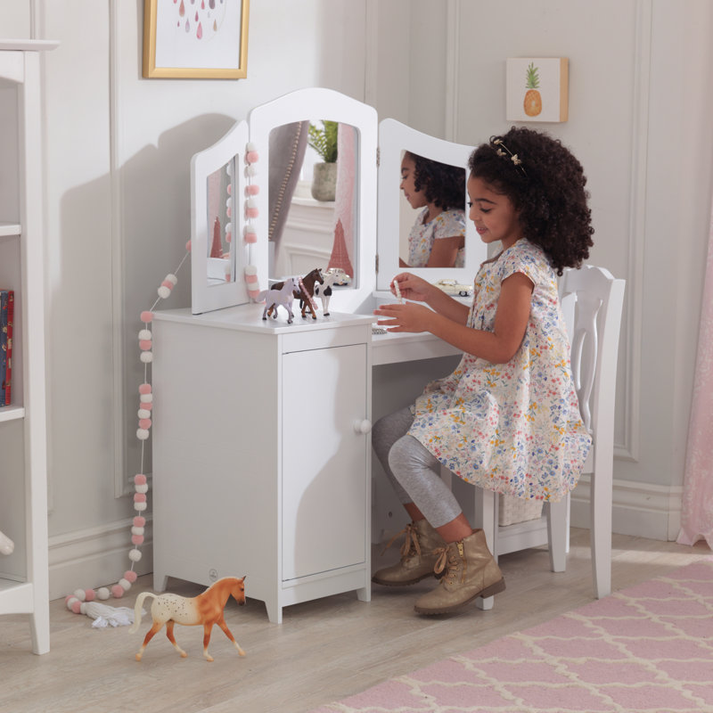 KidKraft Deluxe Kids Vanity Set with Mirror & Reviews Wayfair